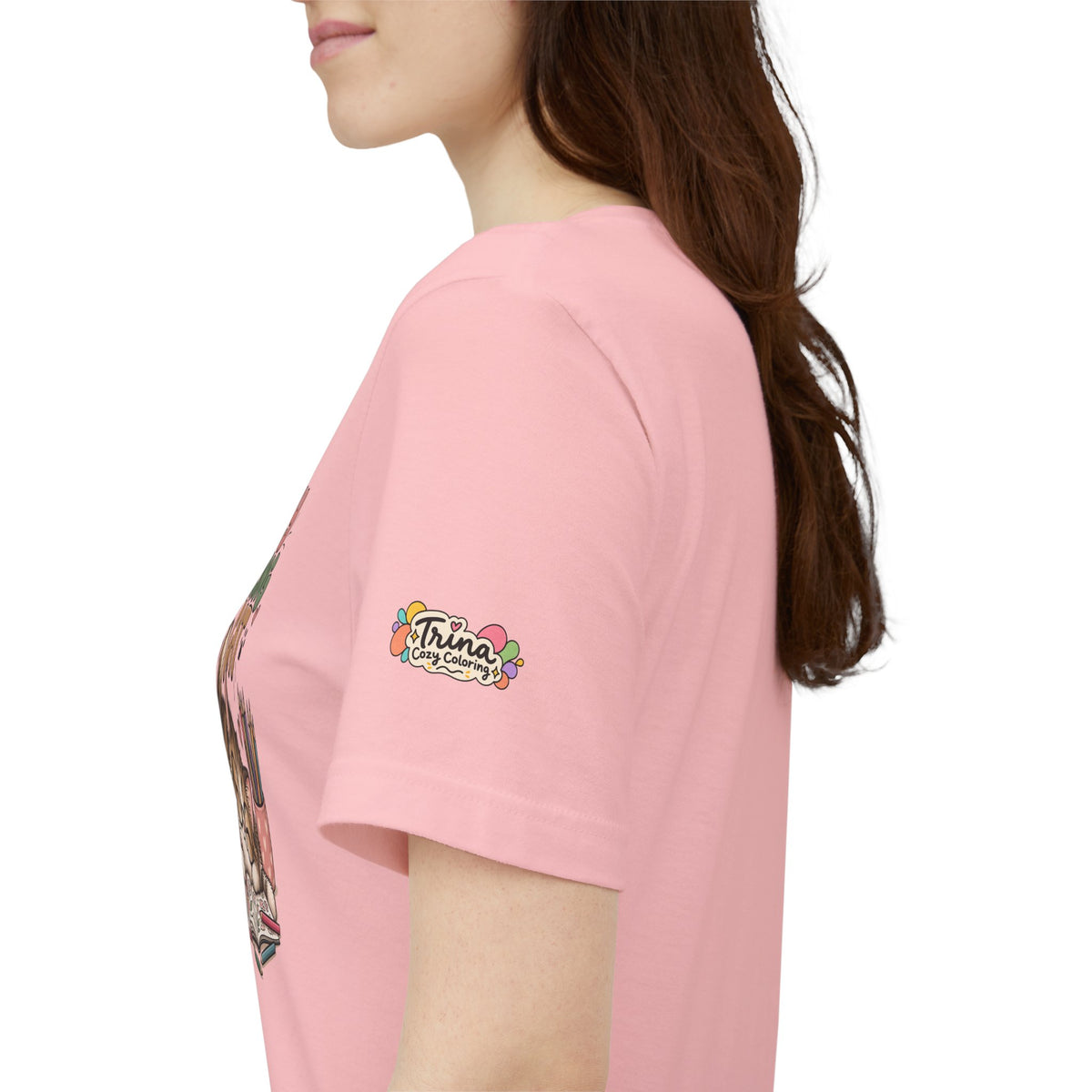 Cozy Coloring Cat T‑Shirt — Cute Cat & Coloring Book Graphic Tee