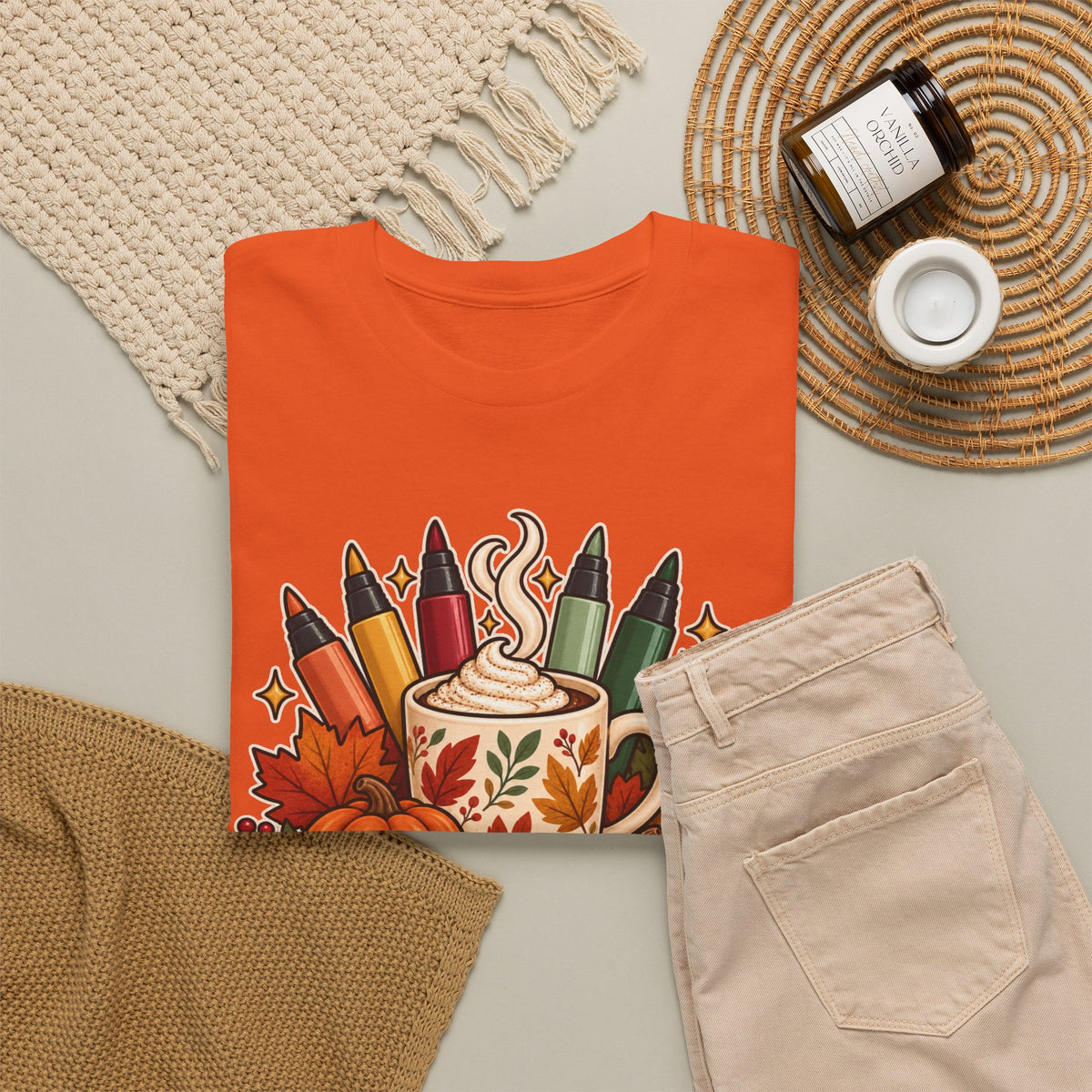 Color, Sip & Give Thanks Tee — Thanksgiving Mug & Fall Art Lovers Shirt