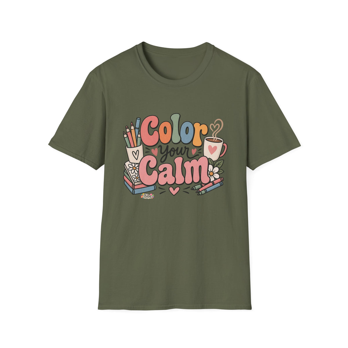 Color Your Calm T-Shirt — Relaxing Coloring Therapy Tee