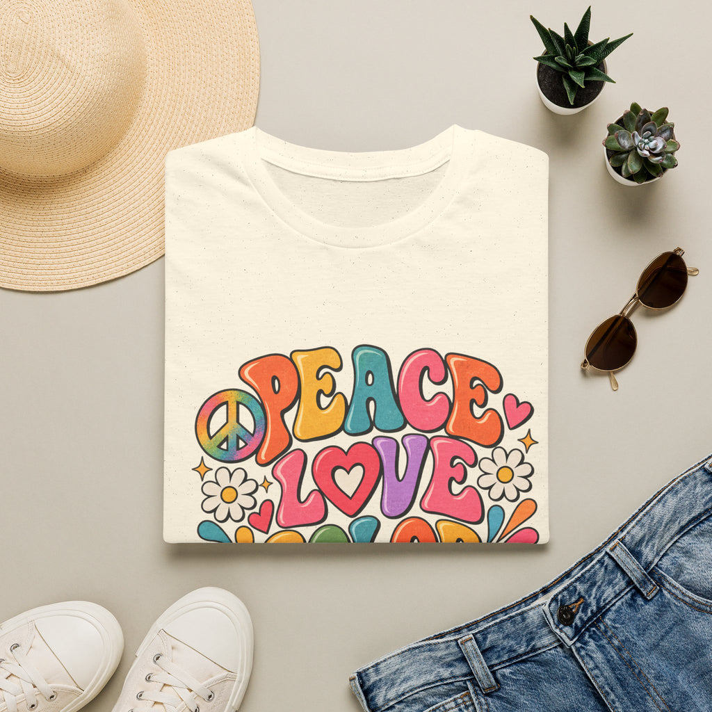 Peace Love Color Pencils T-Shirt — Retro Art Teacher & Artist Gift