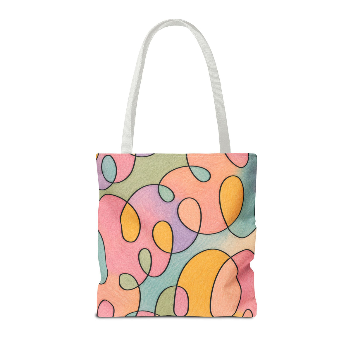 Cozy Candy Abstract Pastel Swirl Tote