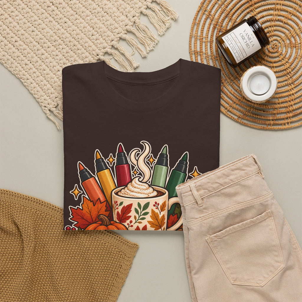 Color, Sip & Give Thanks Tee — Thanksgiving Mug & Fall Art Lovers Shirt