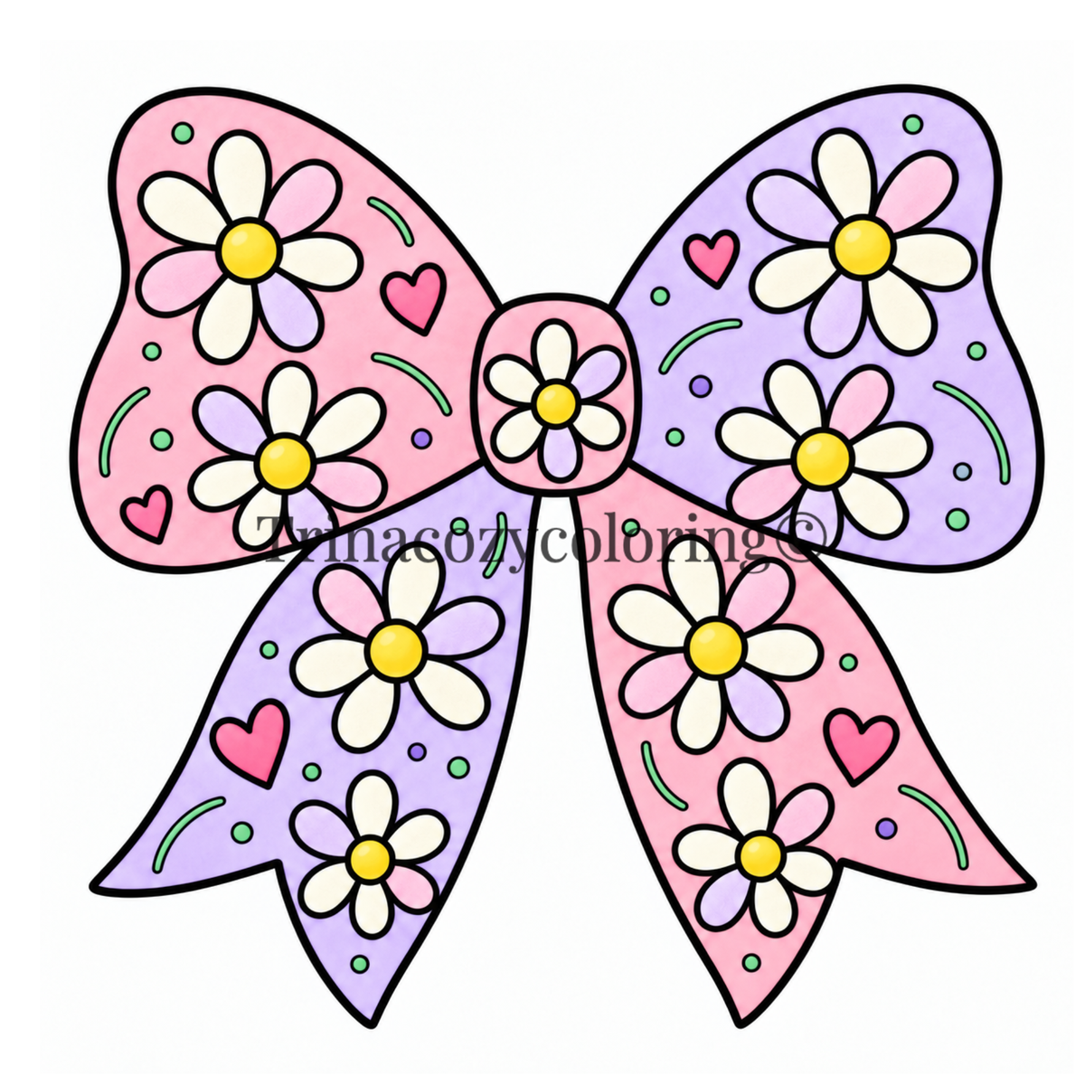 Big Bows & Little Joys – 10-Piece 8×8 Physical Coloring Sheet Pack 🎀