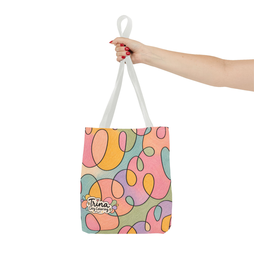 Cozy Candy Abstract Pastel Swirl Tote
