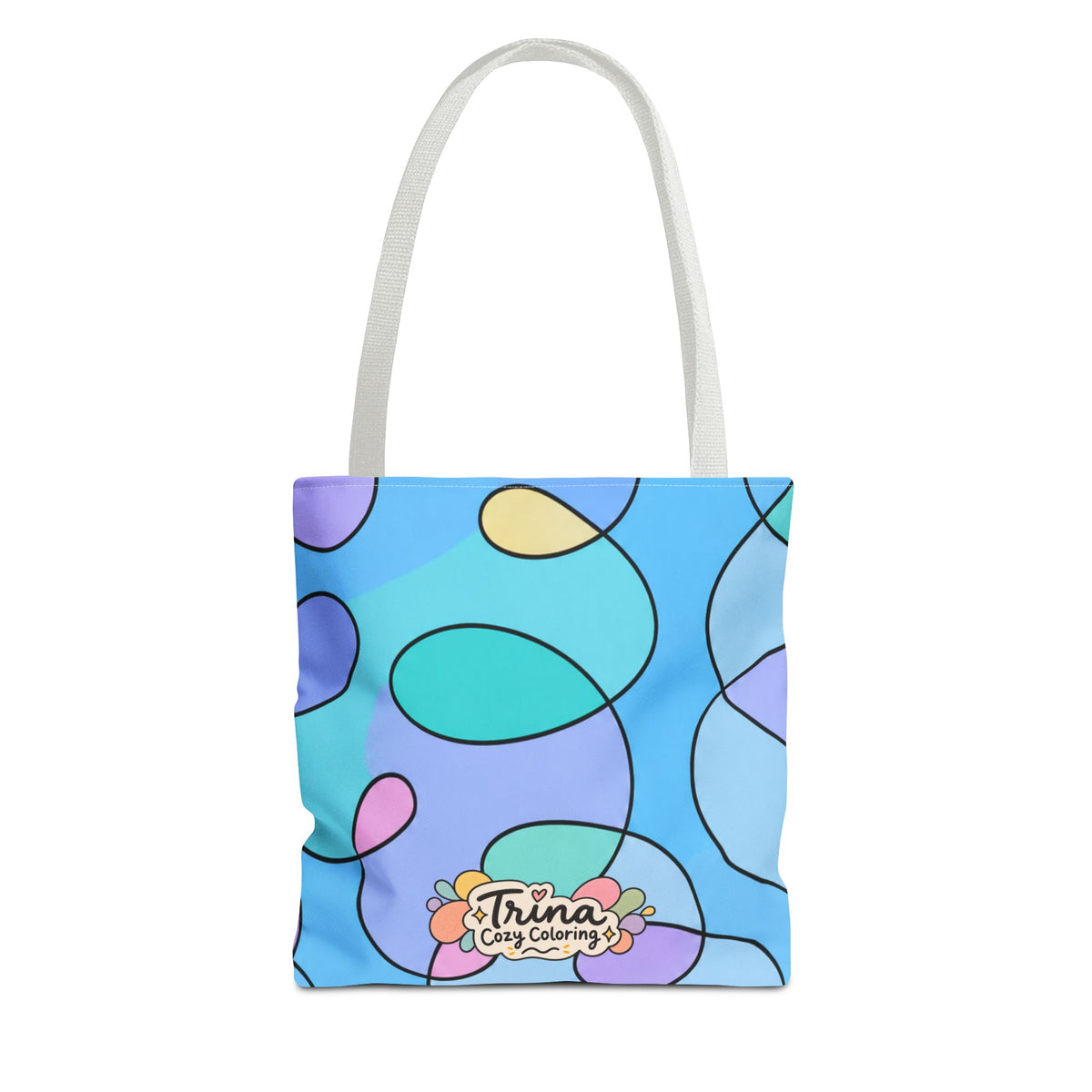 Abstract Pastel Swirl Tote Bag — Colorful Patterned Everyday Tote