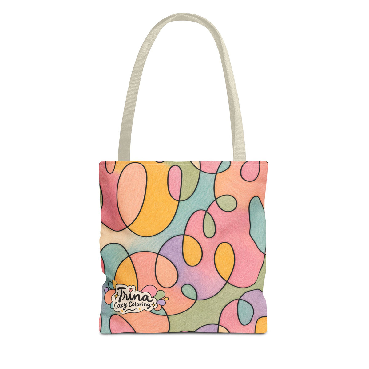 Cozy Candy Abstract Pastel Swirl Tote