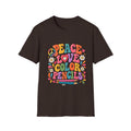 Peace Love Color Pencils T-Shirt — Retro Art Teacher & Artist Gift