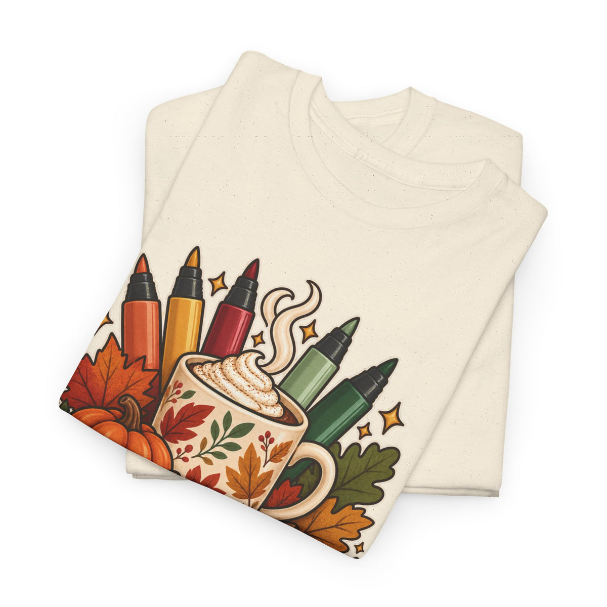 Color, Sip & Give Thanks Tee — Thanksgiving Mug & Fall Art Lovers Shirt