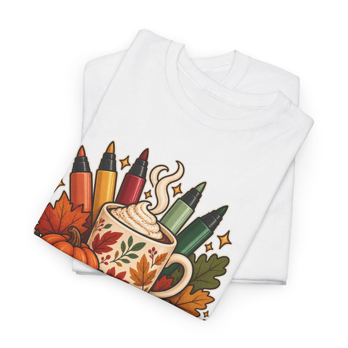 Color, Sip & Give Thanks Tee — Thanksgiving Mug & Fall Art Lovers Shirt