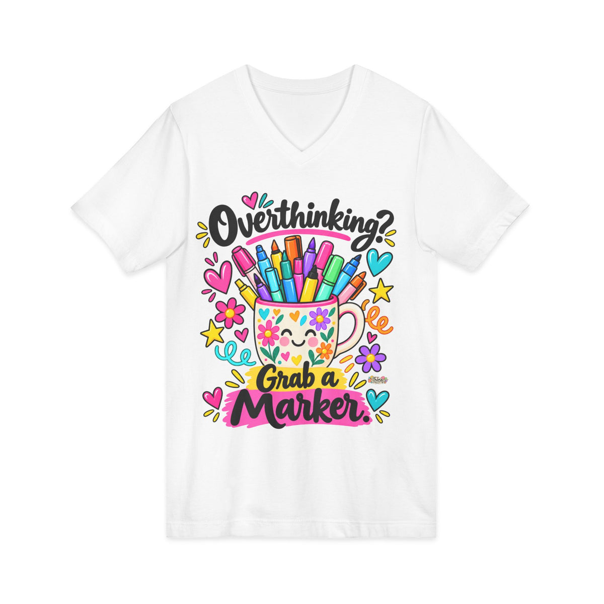 Overthinking? Grab a Marker V-Neck Tee
