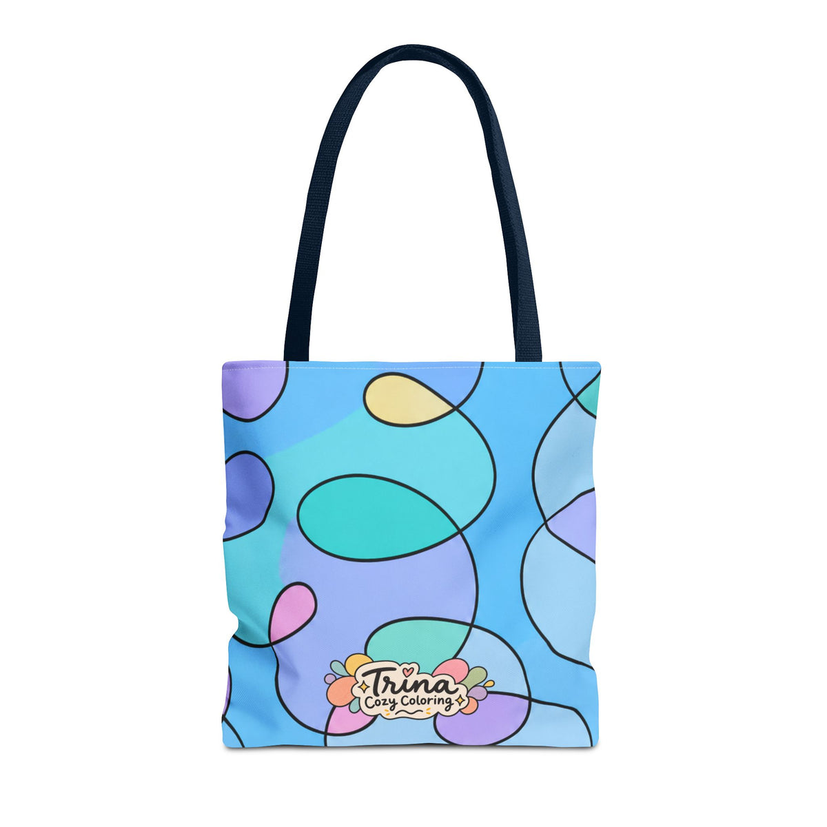 Abstract Pastel Swirl Tote Bag — Colorful Patterned Everyday Tote