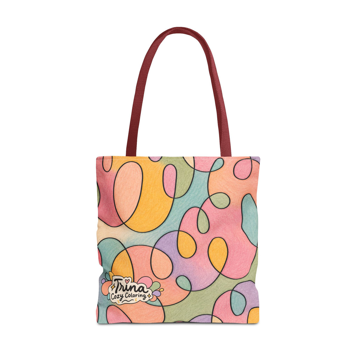 Cozy Candy Abstract Pastel Swirl Tote
