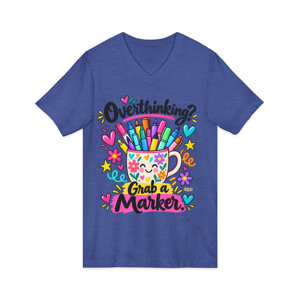 Overthinking? Grab a Marker V-Neck Tee