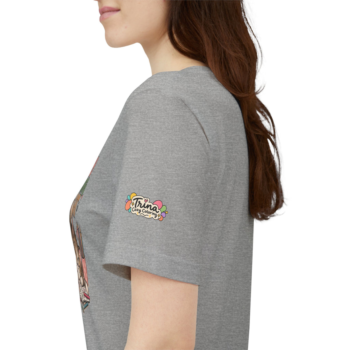 Cozy Coloring Cat T‑Shirt — Cute Cat & Coloring Book Graphic Tee