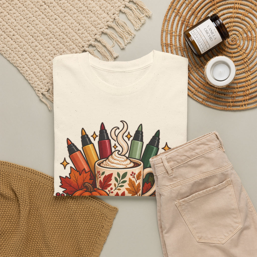 Color, Sip & Give Thanks Tee — Thanksgiving Mug & Fall Art Lovers Shirt