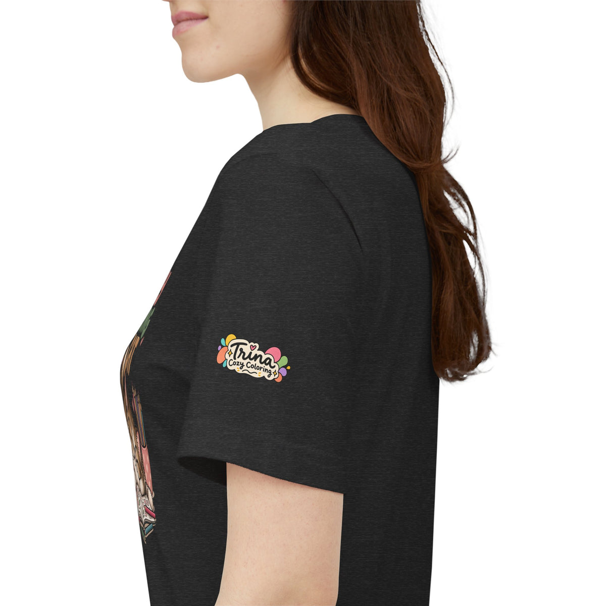Cozy Coloring Cat T‑Shirt — Cute Cat & Coloring Book Graphic Tee
