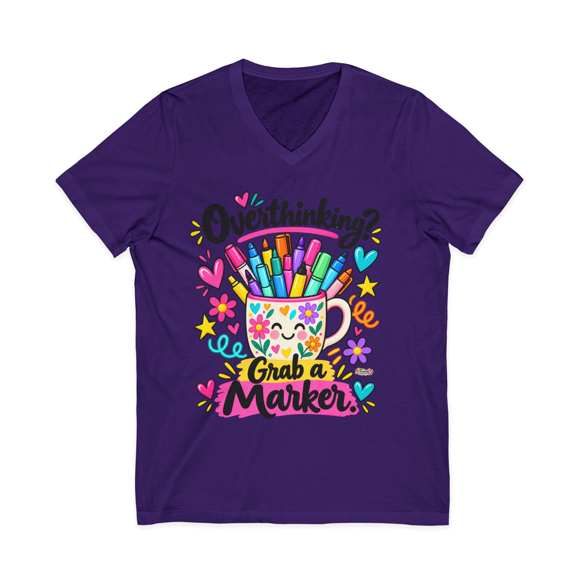 Overthinking? Grab a Marker V-Neck Tee