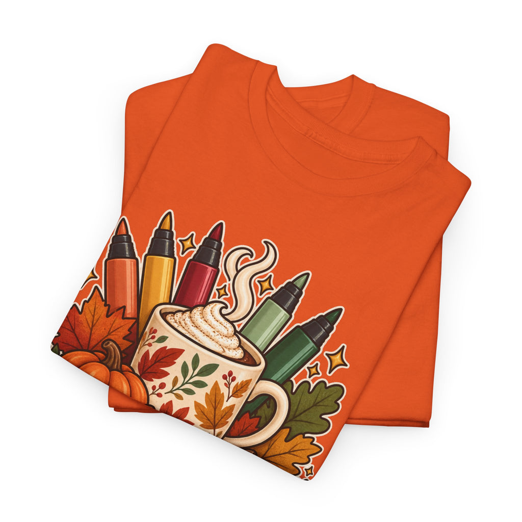 Color, Sip & Give Thanks Tee — Thanksgiving Mug & Fall Art Lovers Shirt