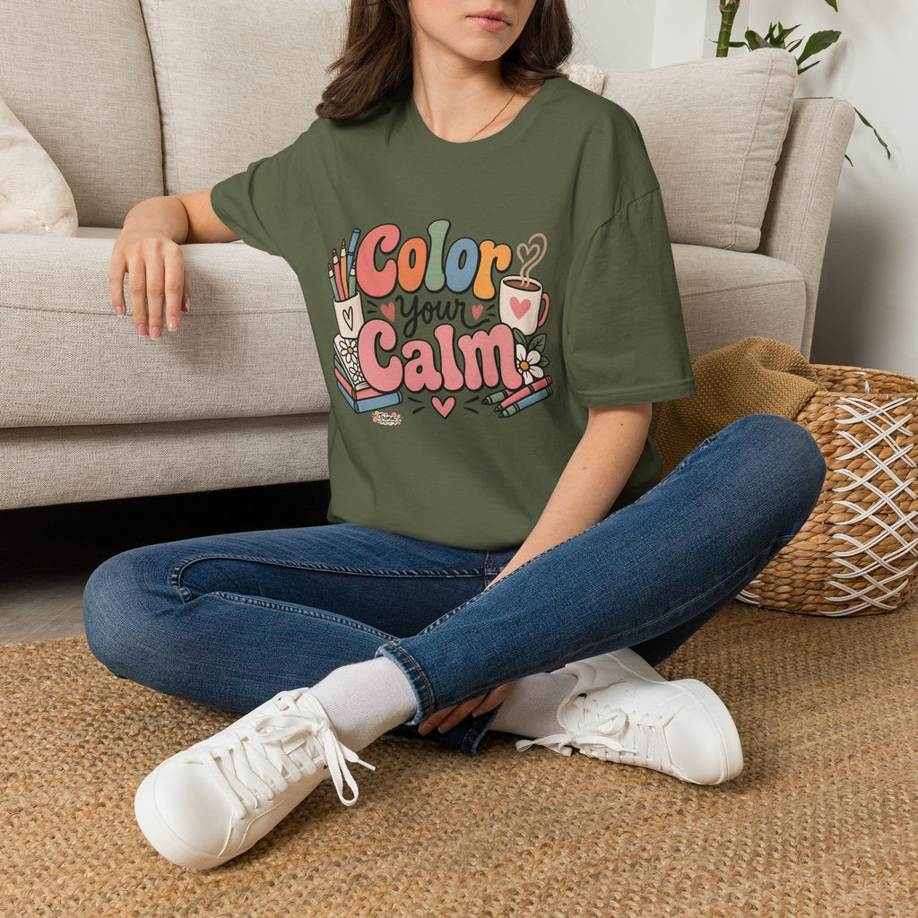 Color Your Calm T-Shirt — Relaxing Coloring Therapy Tee