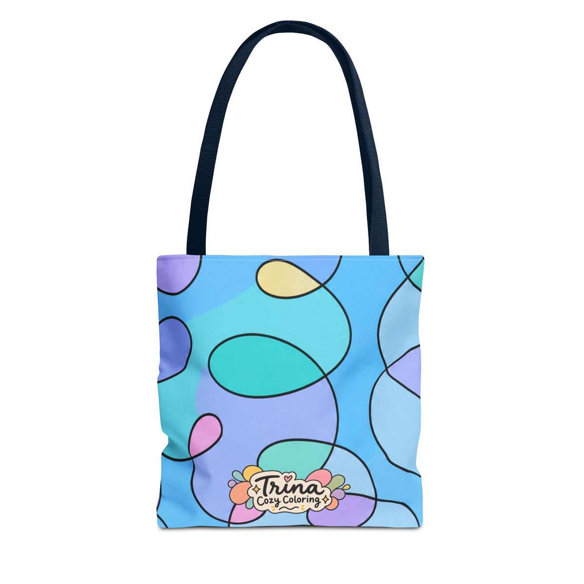 Abstract Pastel Swirl Tote Bag — Colorful Patterned Everyday Tote