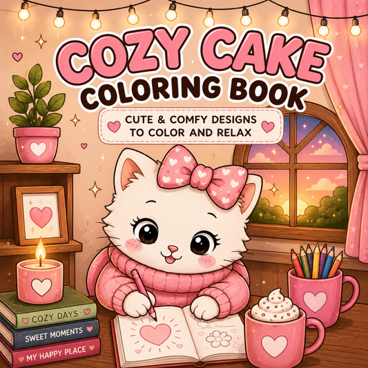 Cozy Cake Coloring Book| Cute and comfy coloring book|Cute &amp; Comfy Designs to Color and Relax