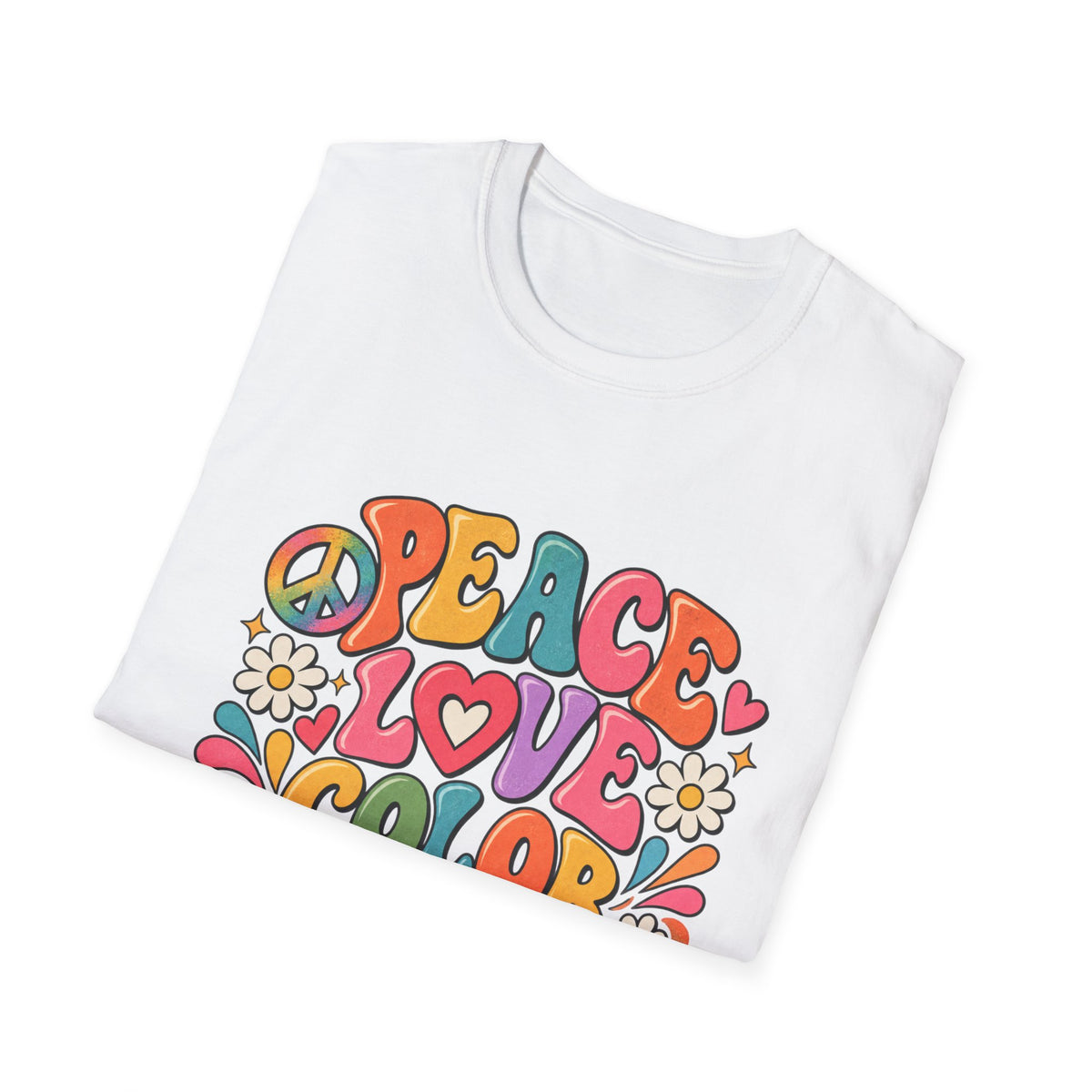 Peace Love Color Pencils T-Shirt — Retro Art Teacher & Artist Gift