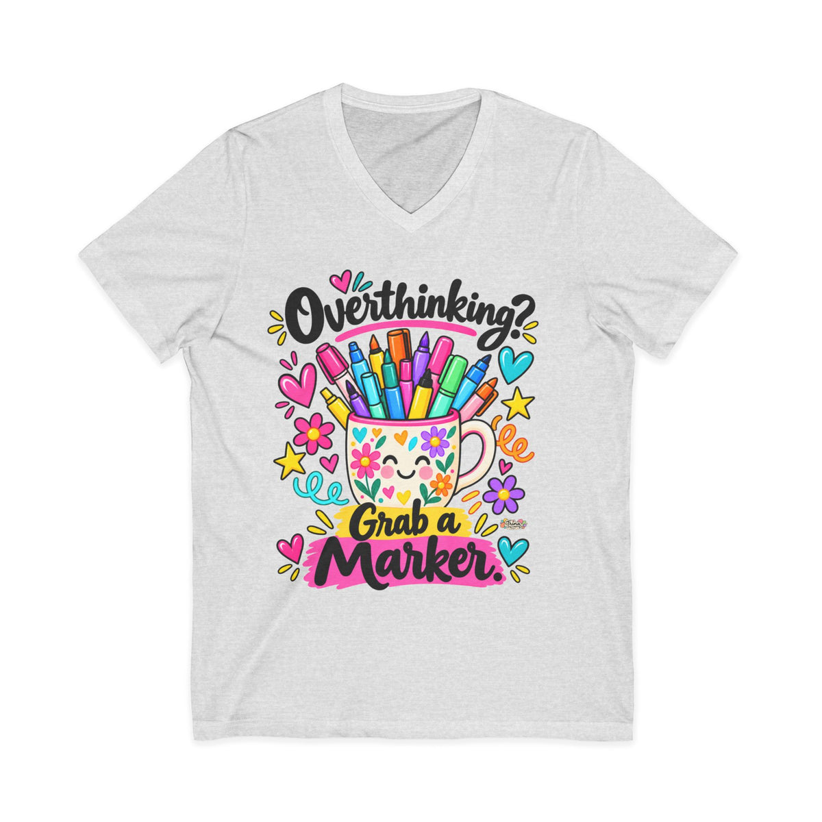 Overthinking? Grab a Marker V-Neck Tee