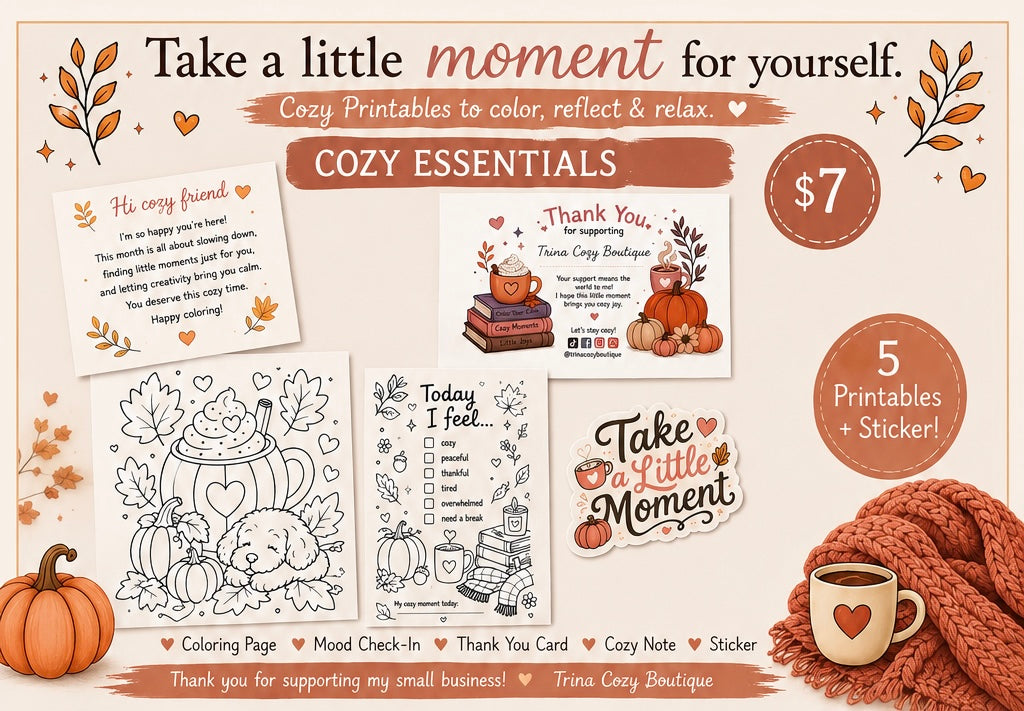 Monthly Cozy Happy Mail Subscription, Sticker and Art Print, Pen Pal Letter, Self-Care Gift, Snail Mail Surprise