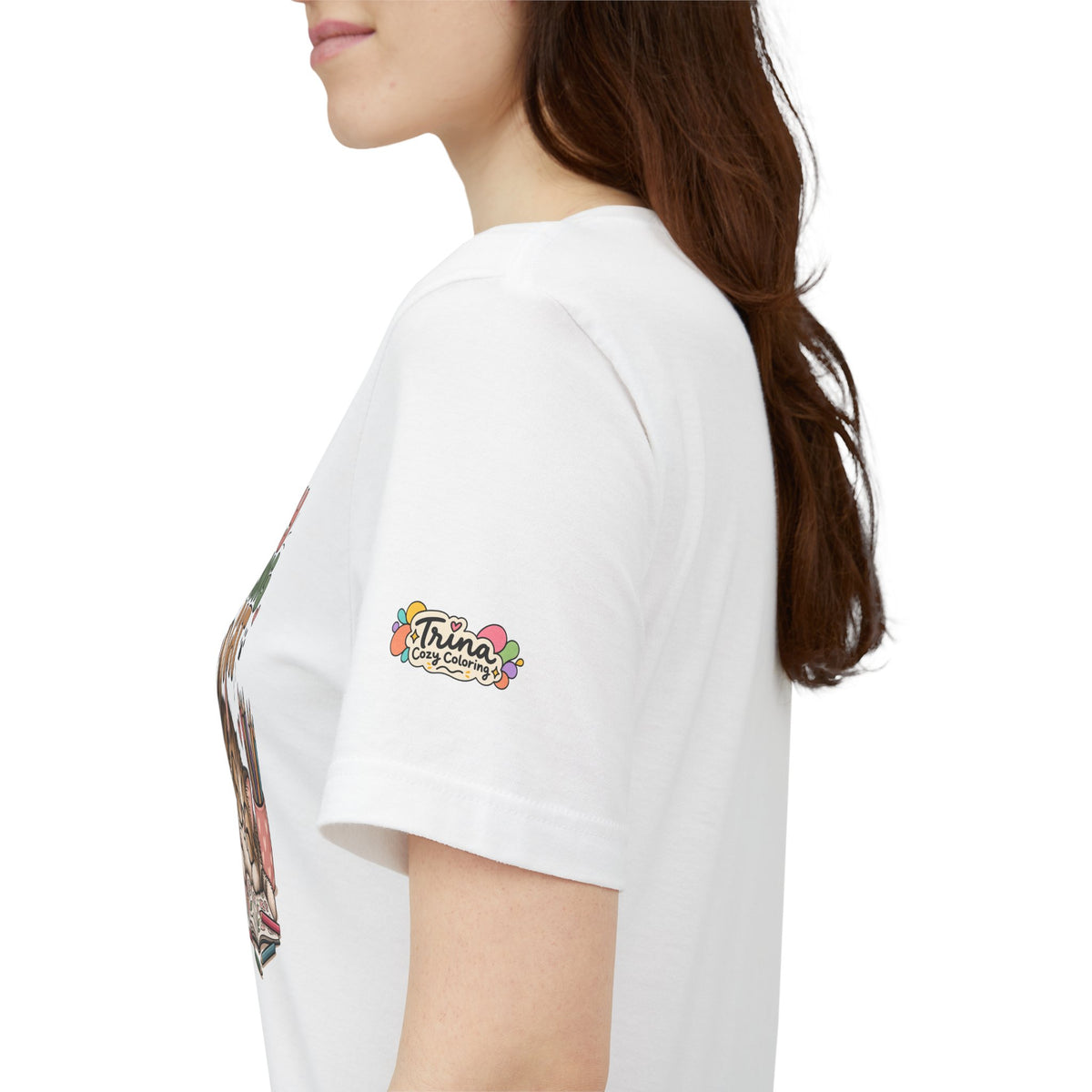 Cozy Coloring Cat T‑Shirt — Cute Cat & Coloring Book Graphic Tee