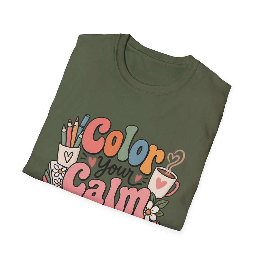 Color Your Calm T-Shirt — Relaxing Coloring Therapy Tee