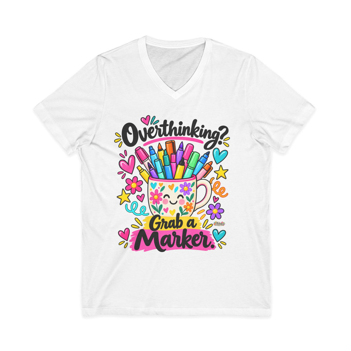 Overthinking? Grab a Marker V-Neck Tee