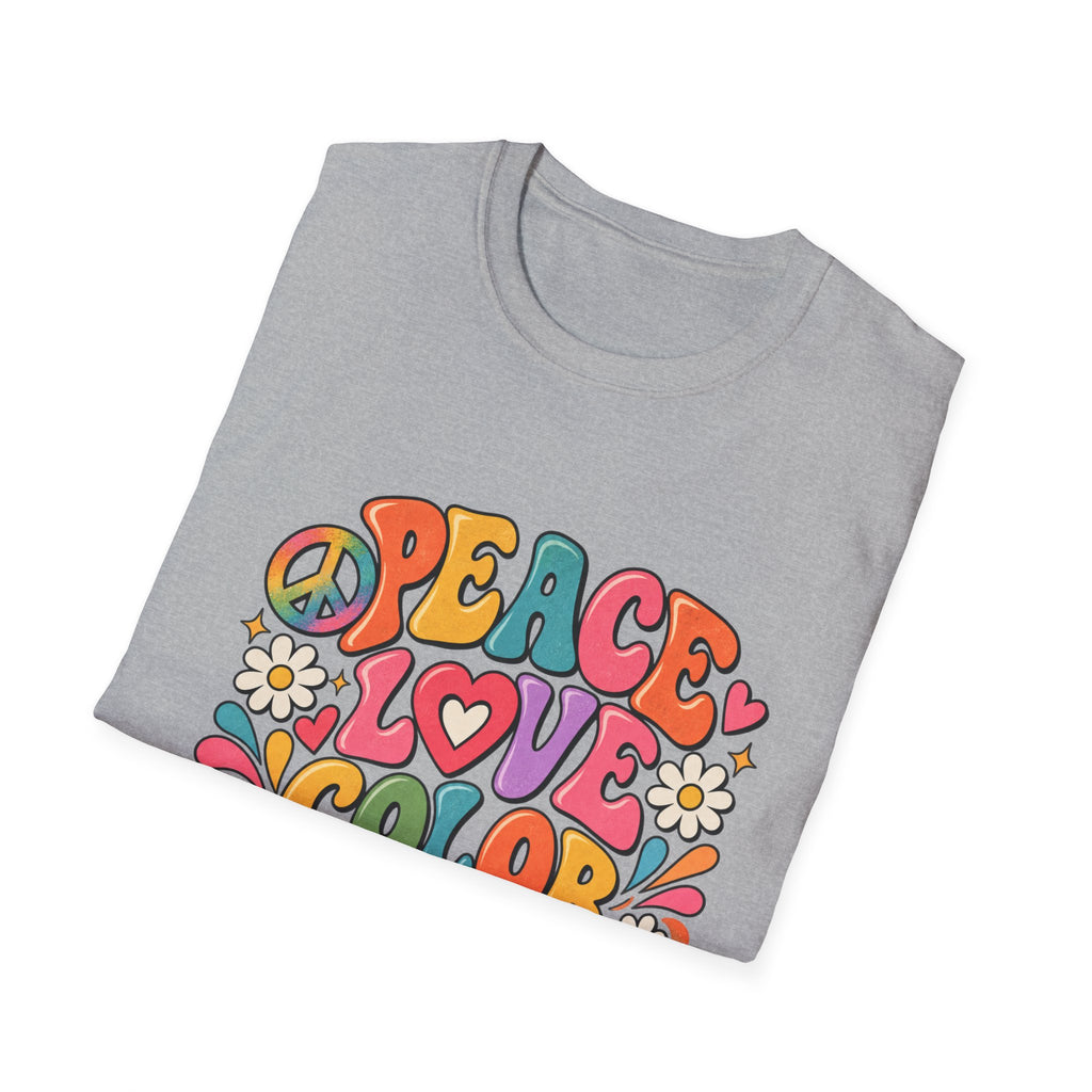 Peace Love Color Pencils T-Shirt — Retro Art Teacher & Artist Gift
