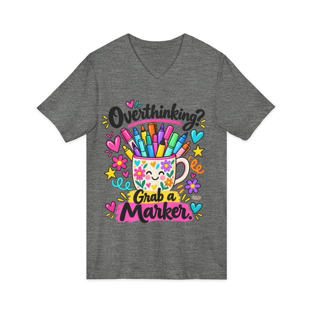 Overthinking? Grab a Marker V-Neck Tee
