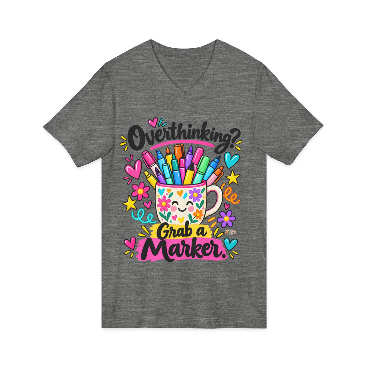 Overthinking? Grab a Marker V-Neck Tee