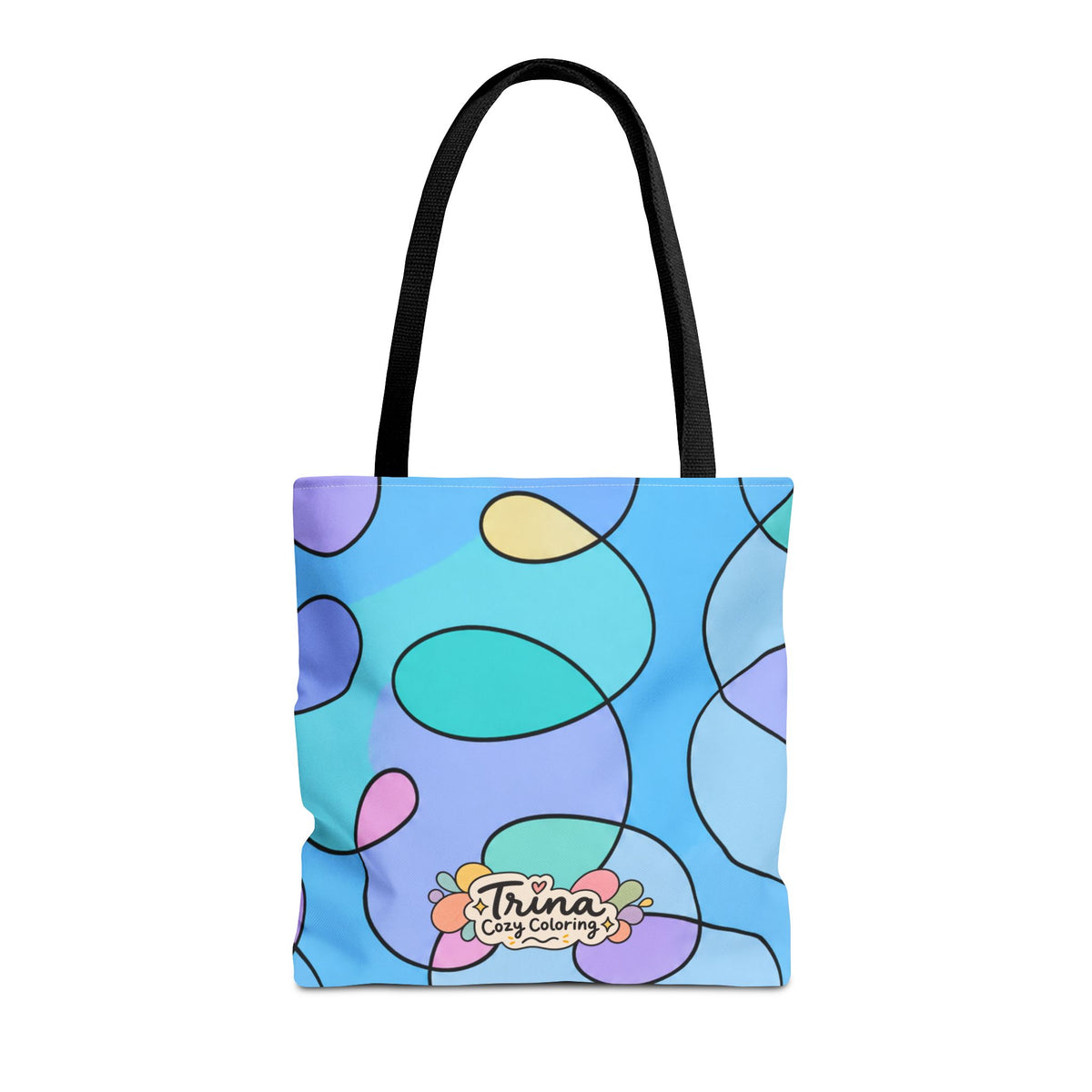Abstract Pastel Swirl Tote Bag — Colorful Patterned Everyday Tote