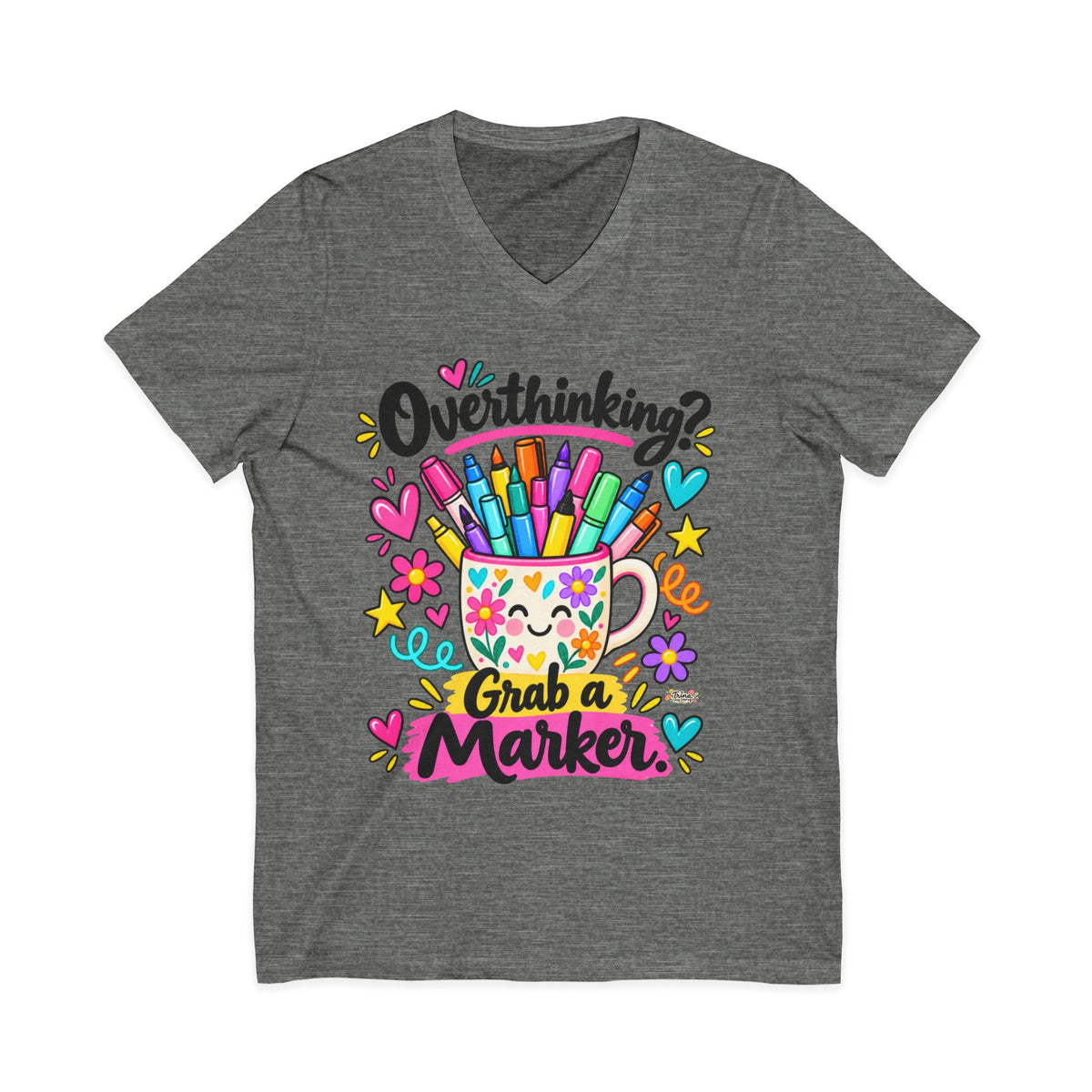 Overthinking? Grab a Marker V-Neck Tee