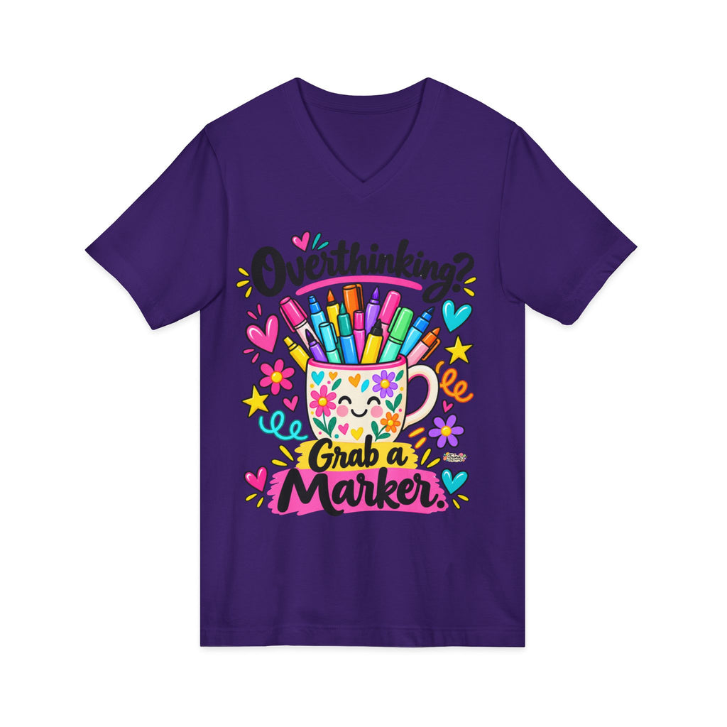 Overthinking? Grab a Marker V-Neck Tee