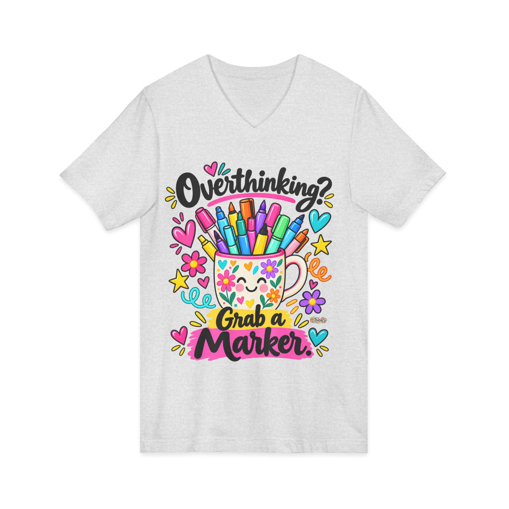 Overthinking? Grab a Marker V-Neck Tee