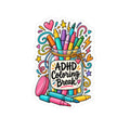 ADHD Coloring Break Sticker — Cute Jar of Markers, Fun Focus Self-Care Decal
