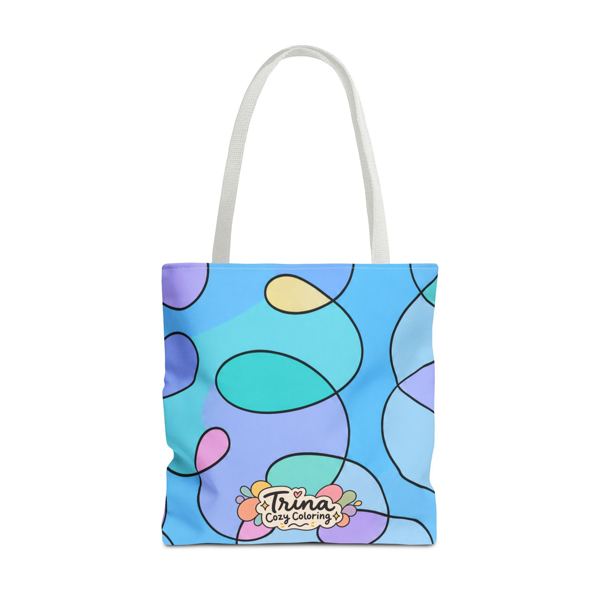 Abstract Pastel Swirl Tote Bag — Colorful Patterned Everyday Tote