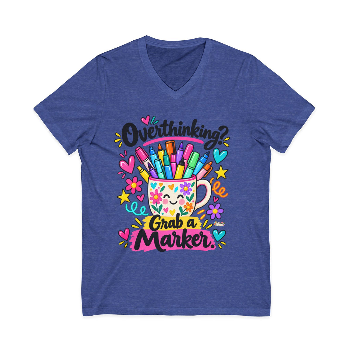 Overthinking? Grab a Marker V-Neck Tee