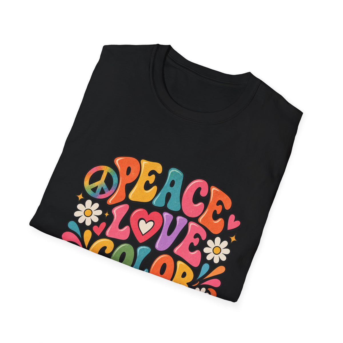 Peace Love Color Pencils T-Shirt — Retro Art Teacher & Artist Gift