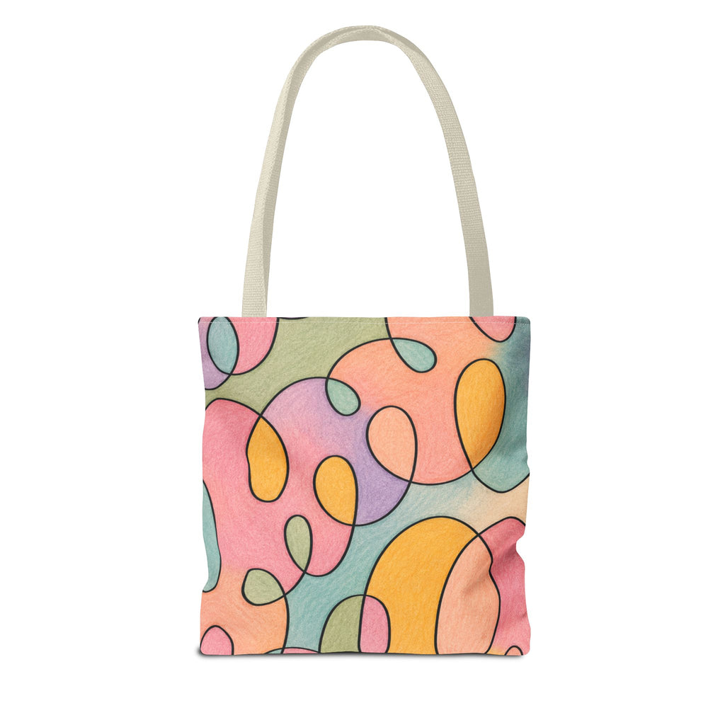 Cozy Candy Abstract Pastel Swirl Tote