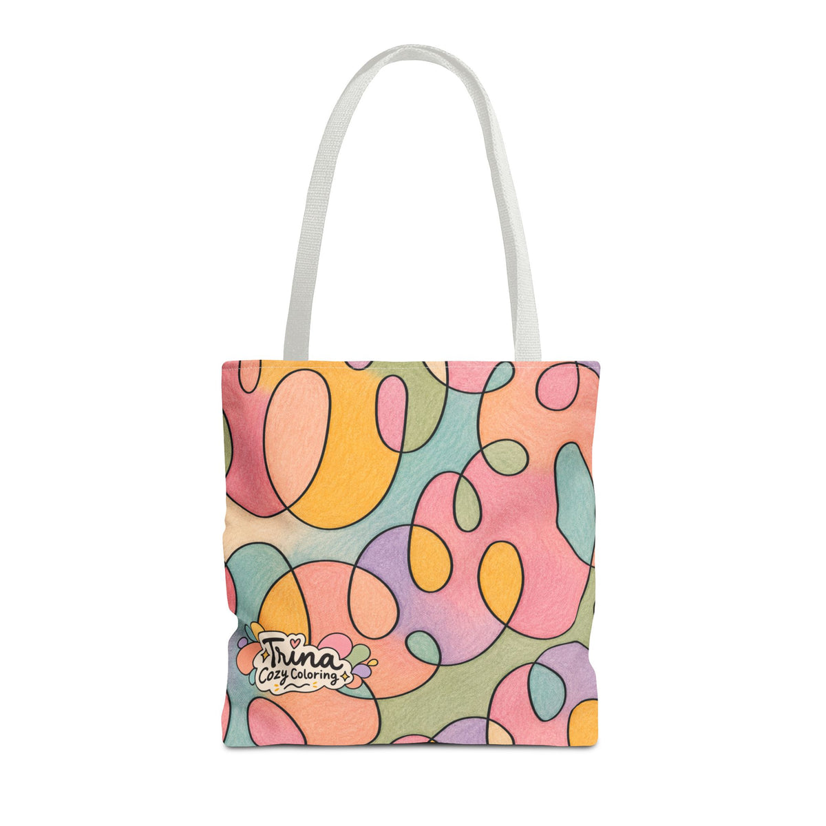 Cozy Candy Abstract Pastel Swirl Tote