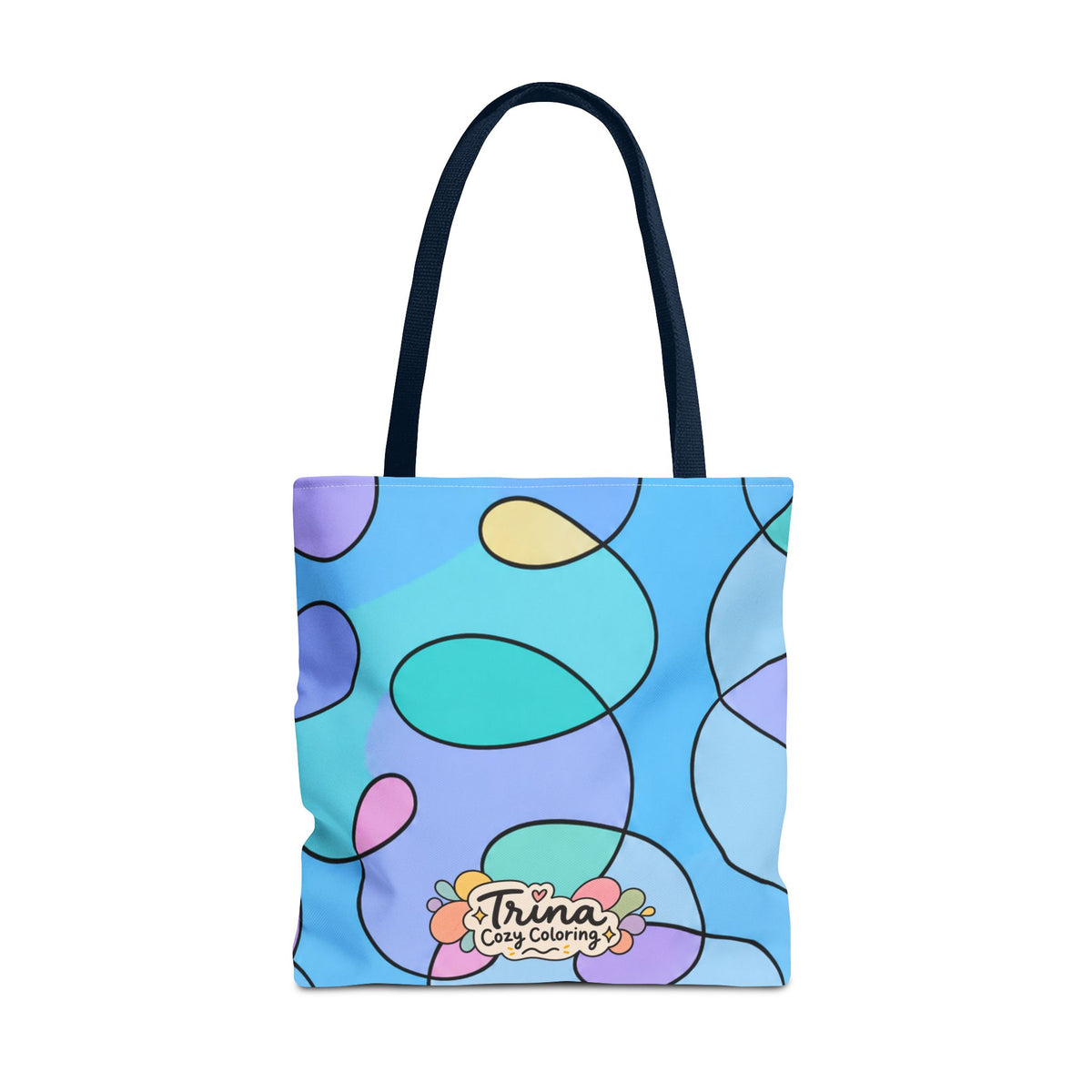 Abstract Pastel Swirl Tote Bag — Colorful Patterned Everyday Tote