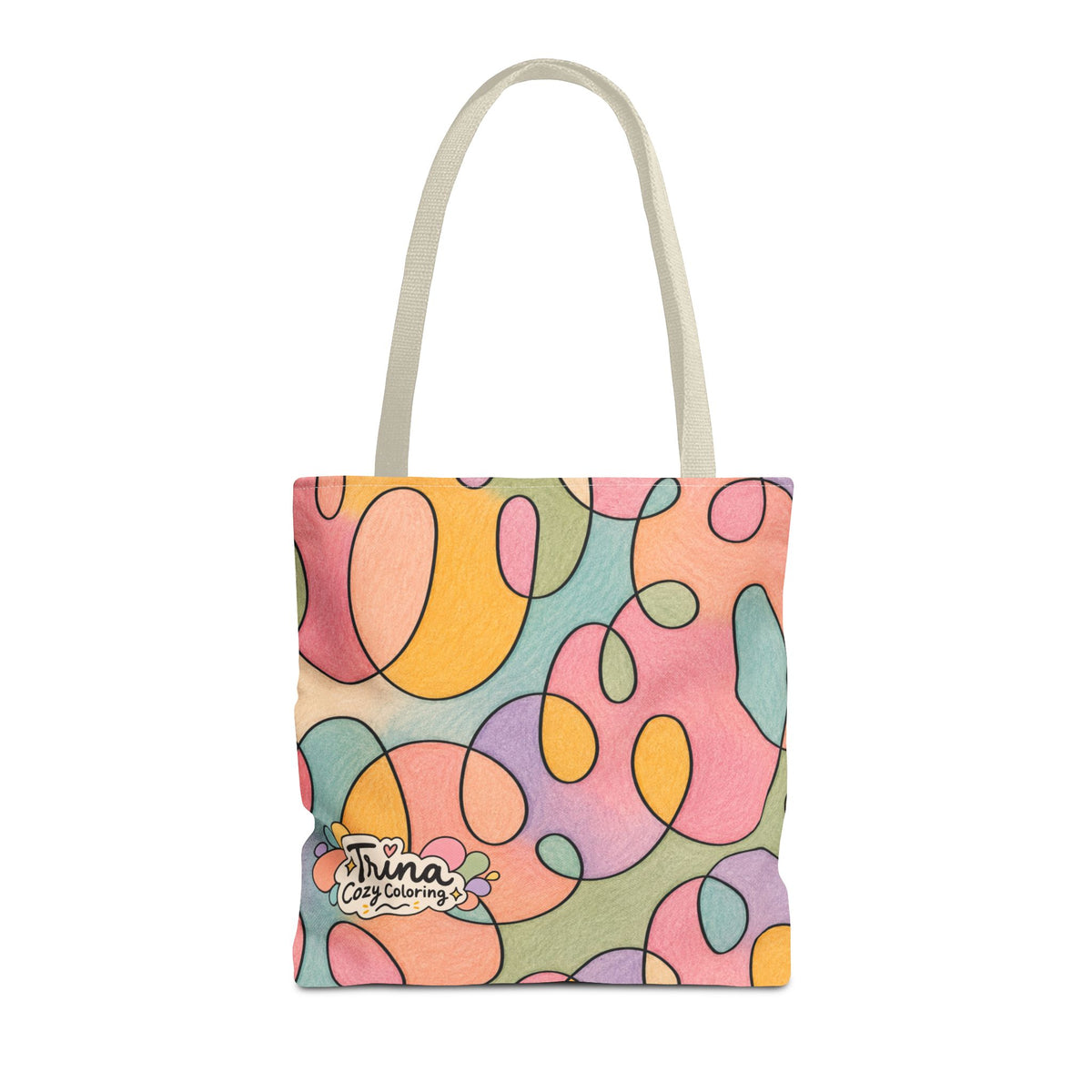 Cozy Candy Abstract Pastel Swirl Tote