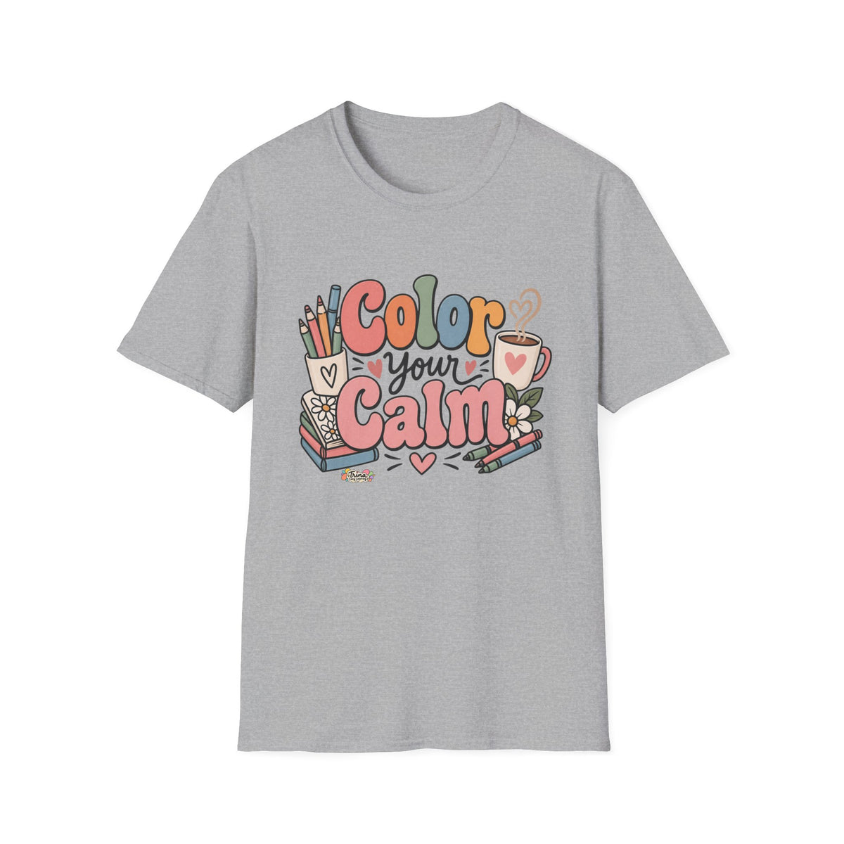Color Your Calm T-Shirt — Relaxing Coloring Therapy Tee