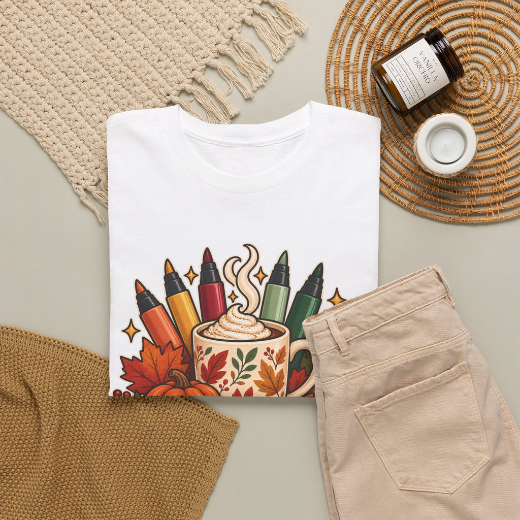 Color, Sip & Give Thanks Tee — Thanksgiving Mug & Fall Art Lovers Shirt