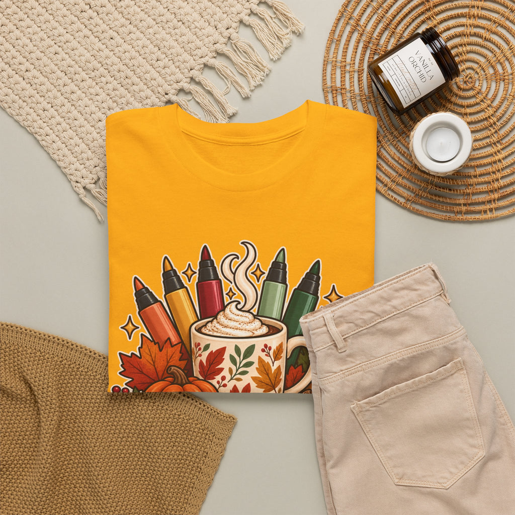 Color, Sip & Give Thanks Tee — Thanksgiving Mug & Fall Art Lovers Shirt