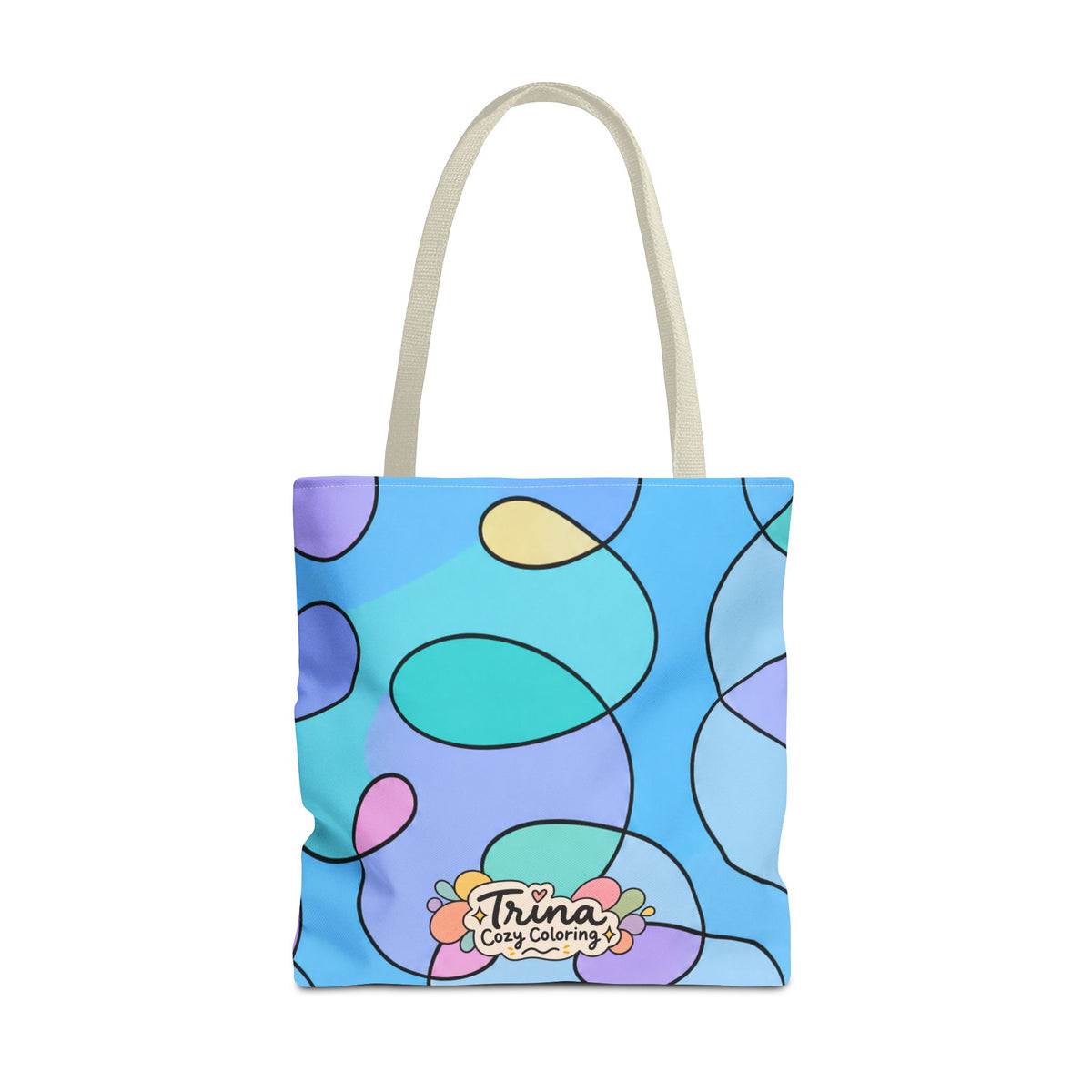 Abstract Pastel Swirl Tote Bag — Colorful Patterned Everyday Tote